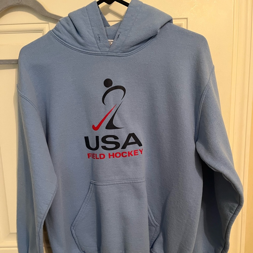 Light blue USA field hockey hoodie